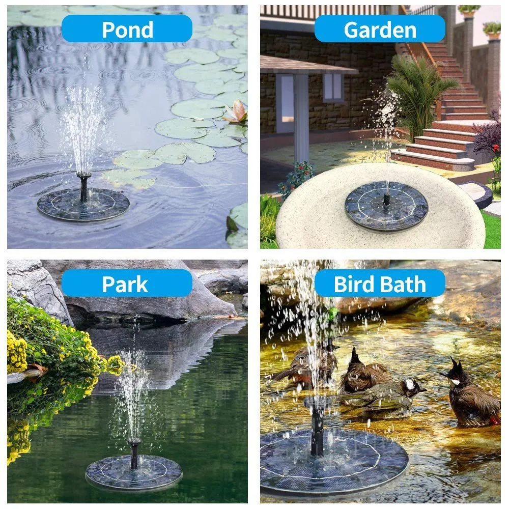 Garden Decorations Solar Power Water Fountain Pump Solar Fontein Bird Fountain Water Floating Fountain Pond Garden Patio Decor Lawn Decoration 16cm