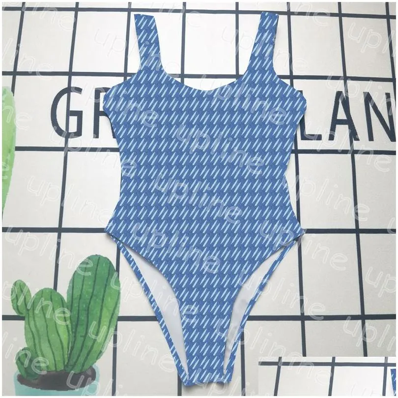 letter print swimwear women padded one piece biquini sexy backless sling swimsuit outdoor beach bikini