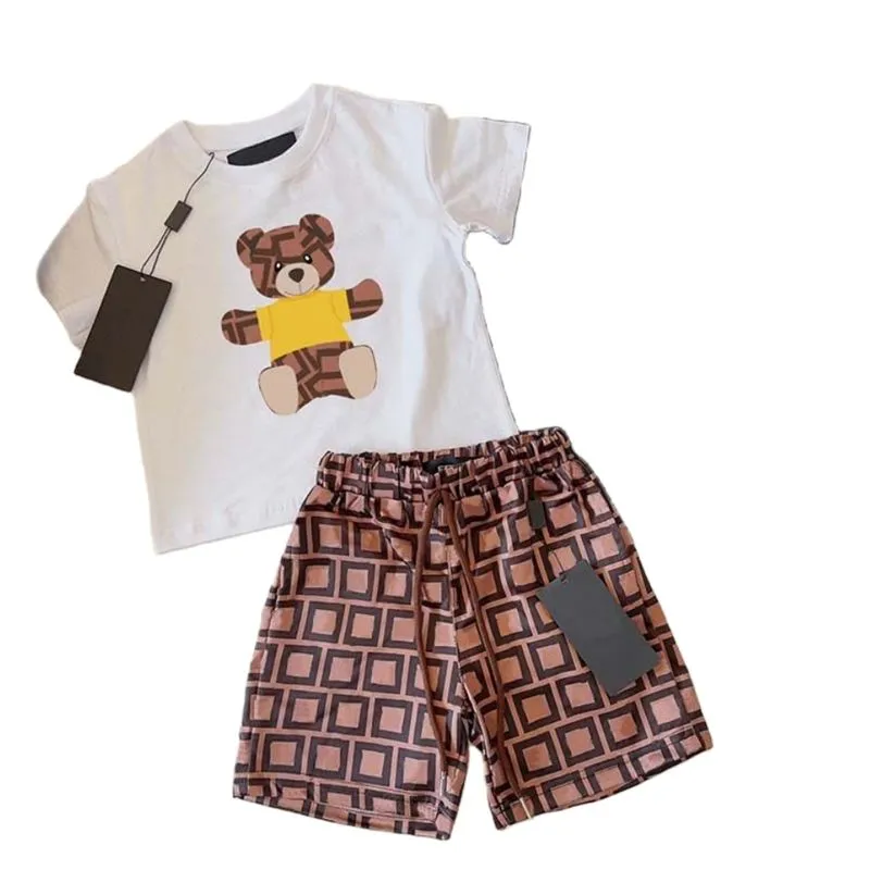Baby Designer Brand Kids Clothing Sets Classic Brand Clothes Suits Childrens Summer Short Sleeve Letter Lettered Shorts Fashion 100 269 ed