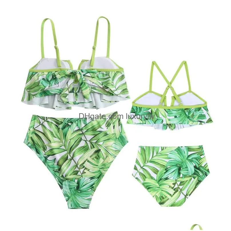 Swim Wear Luxury Designer Bikini New European And American Swimsuits Parent-Child Mother Daughter Split Swimwear Drop Delivery Sports Dhovj