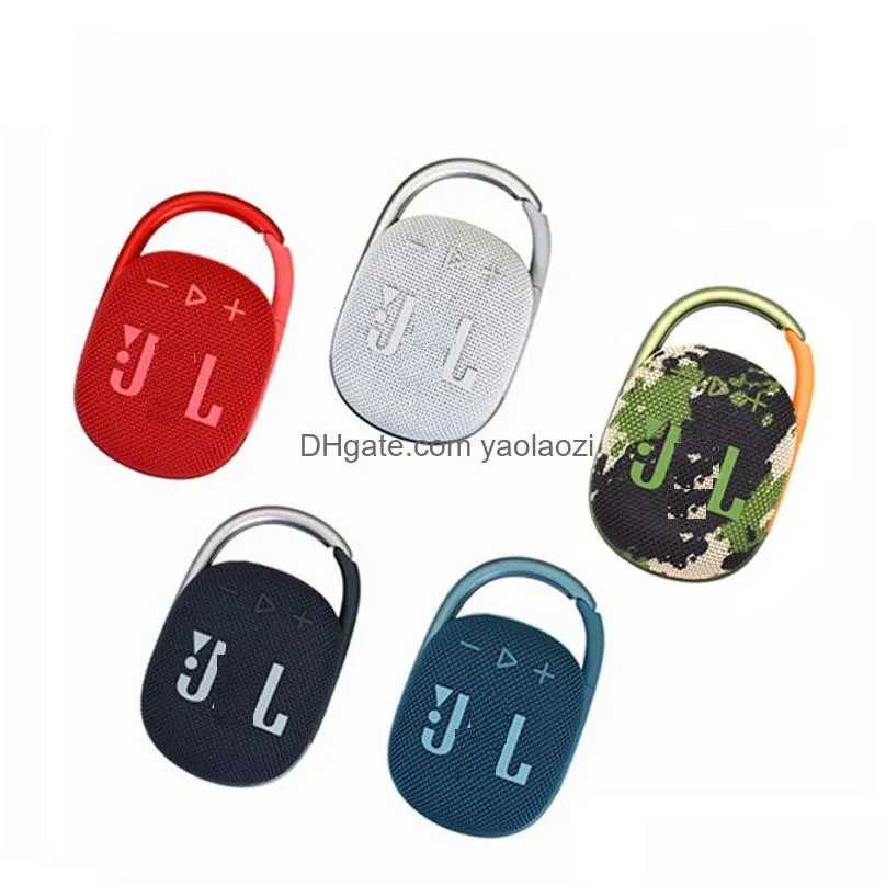 clip4 music box 4 generation wireless bluetooth speaker sports hanging buckle insert card convenient small speaker