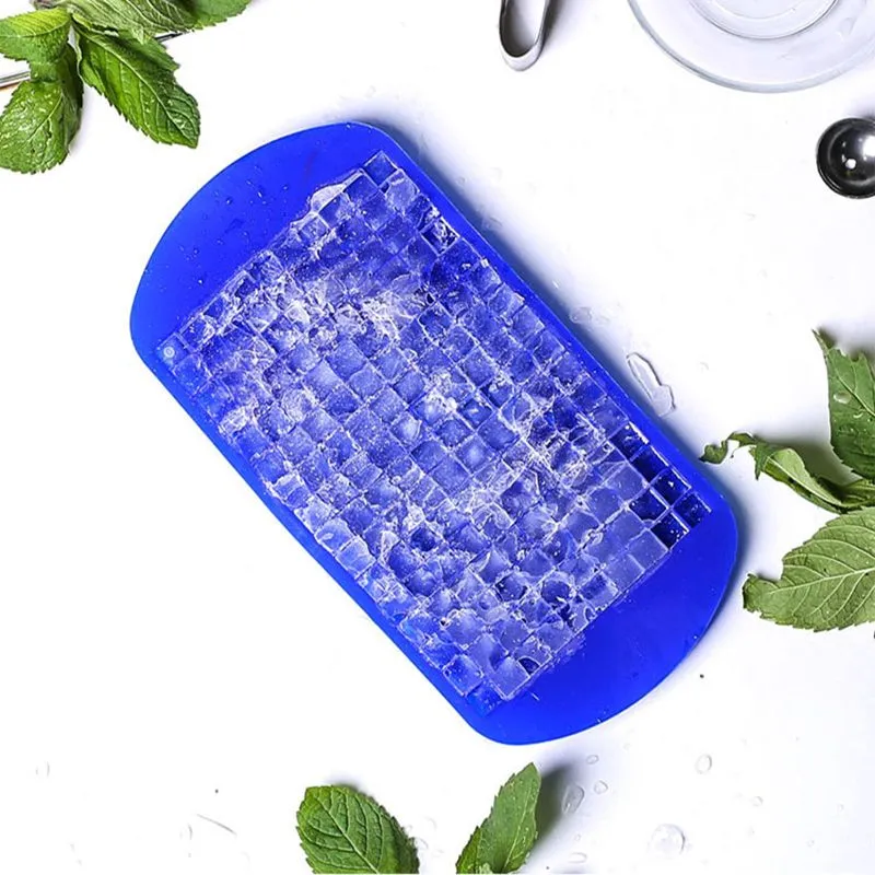Silicone Ice Cube Tray 160 Grids Square Summer DIY Fruit Ice Cube Maker Bar Cold Drink Mold Bar Tools