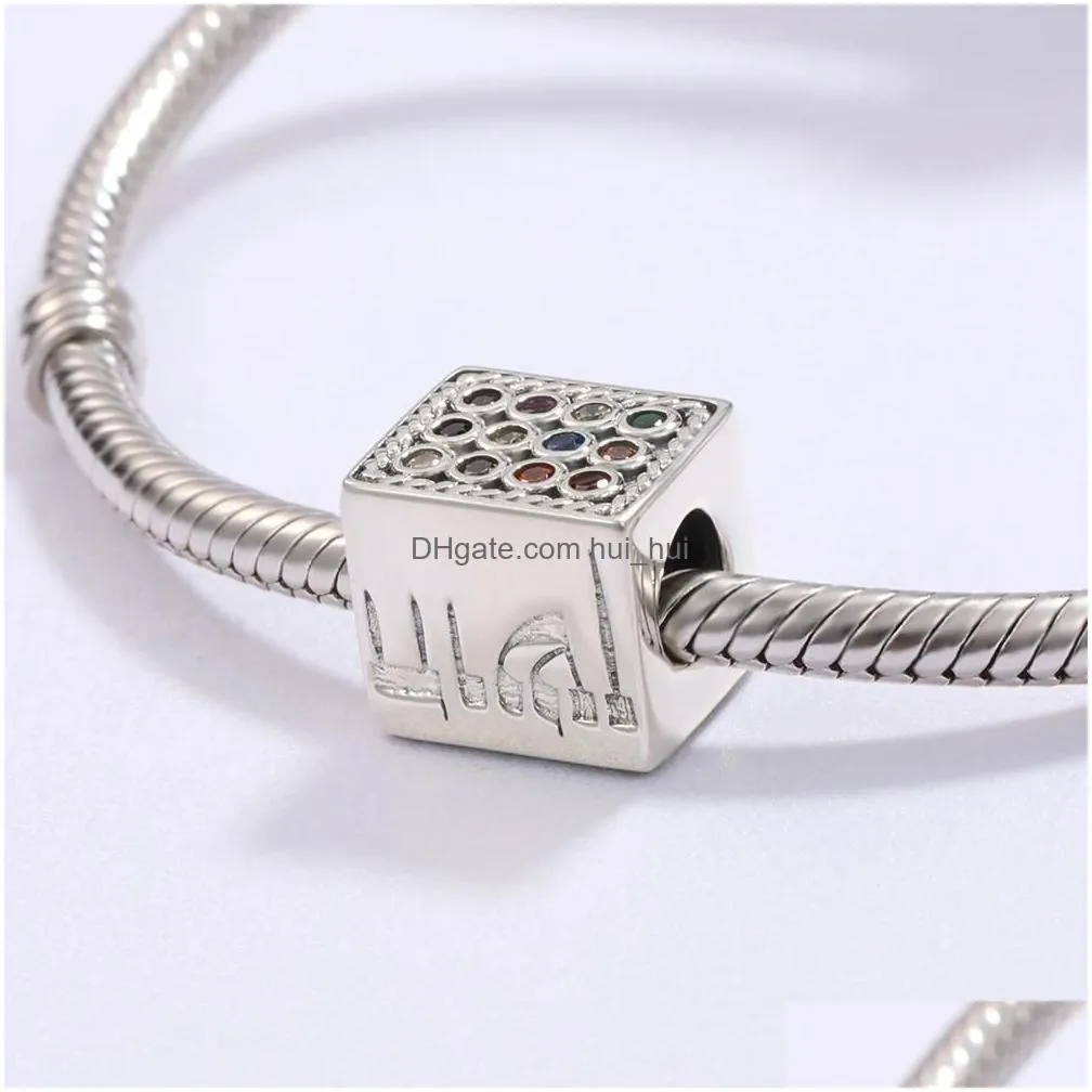 Other Sterling Sier Pomegranate Menorah Flag Western Wall Je Beads Charms Fit European Bracelet Jewelry For Mother Gift Drop Deliver Dh250