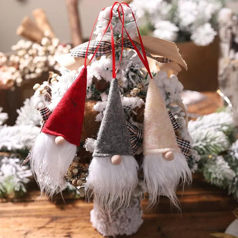 Christmas Decorations 2023 Happy Year Ornaments DIY Xmas Gift Santa Claus Snowman Tree Pendant Doll Hang for Home Noel Natal 220912