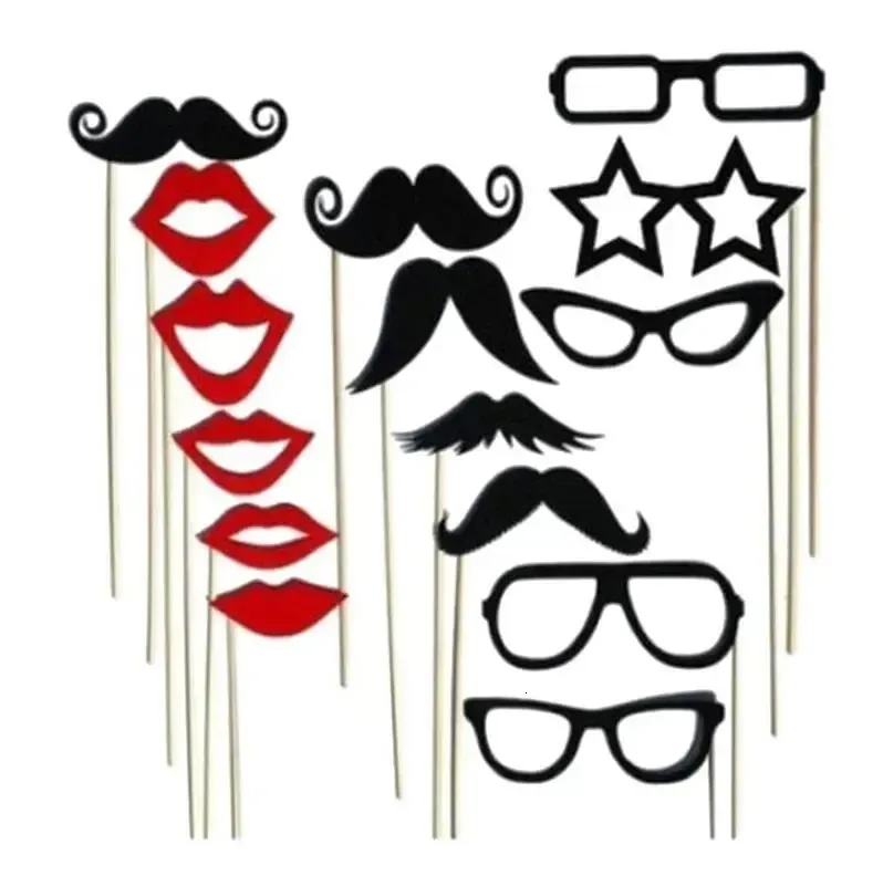 Other Event Party Supplies 10-58pcs Fun Wedding Decoration Po Booth Props DIY Mustache Lips Glasses Mask Pobooth Accessories Wedding Party Supplies