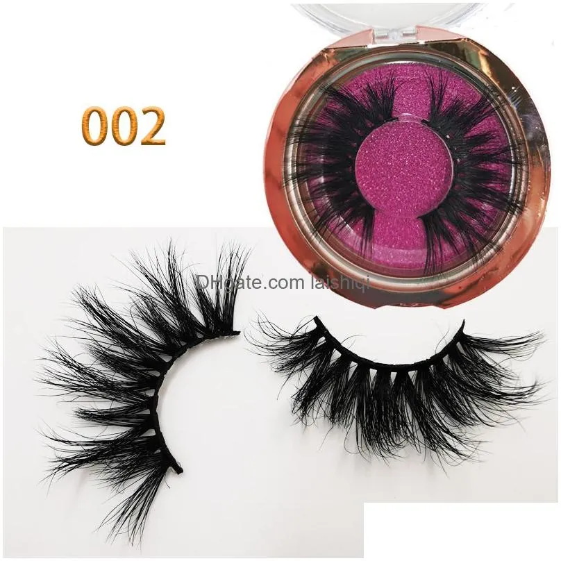 False Eyelashes Wholesale Falseeyelashes 25Mm 5D Mink Bk Fl Strip Lashes 3D 10/30/50/100Pairs Custom Logo Drop Delivery Health Beaut Dhslg