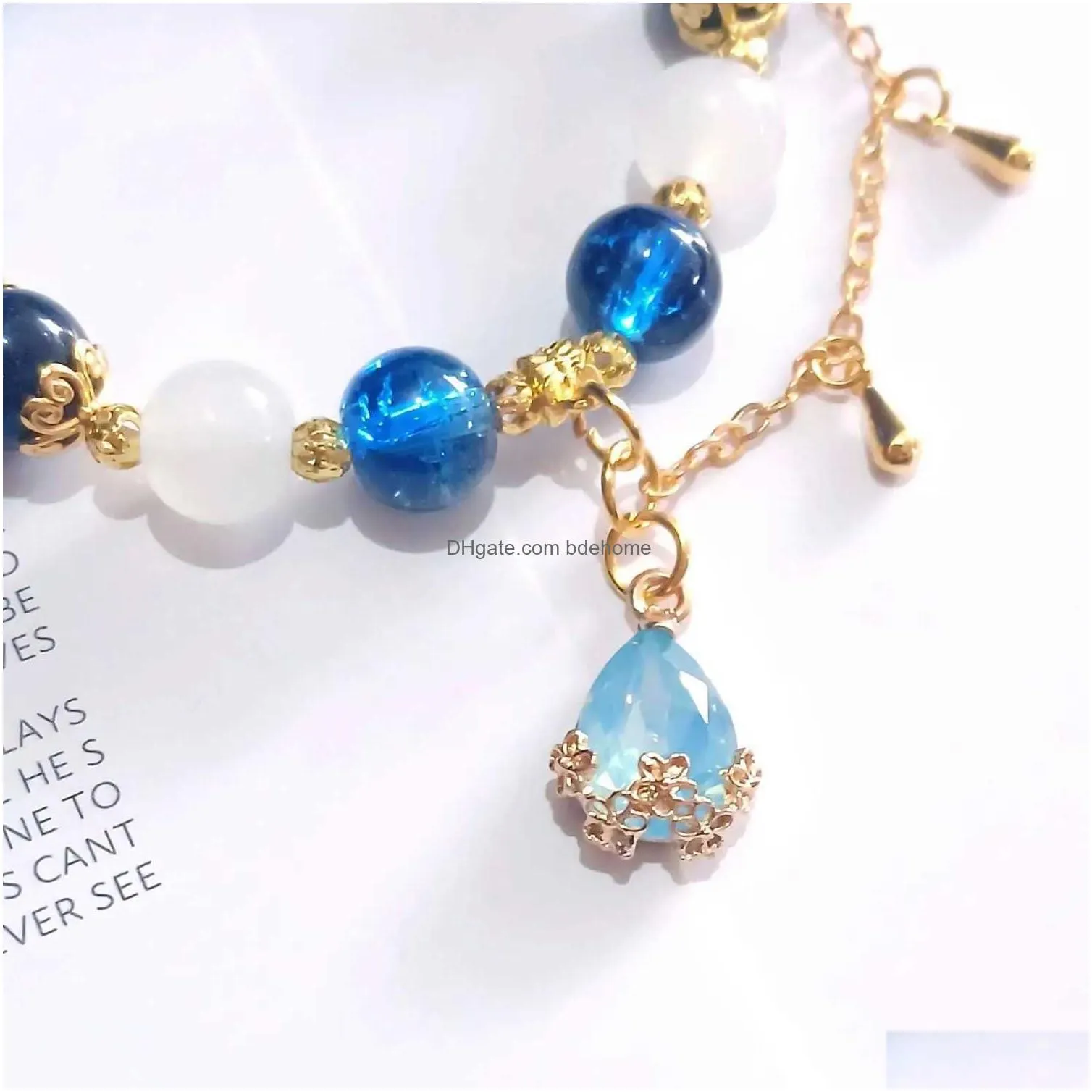 Chain Game Furina De Fontaine Cosplay Uni Bracelet Props Jewelry Beads Pendant Accessories Christmas Gift Q240401 Drop Delivery Dhvqp