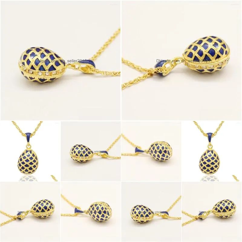 Pendant Necklaces Suitable For All Brands Of Scales Russian Egg Blue Necklace Making Womens Handmade Jewelry Drop Delivery Dhnbn