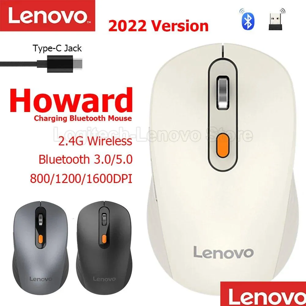 Mice New  2022 Version Howard Charging Wireless Mouse with Bluetooth 3.0/5.0 800/1200/1600dpi for Windows Os Harmoney Os