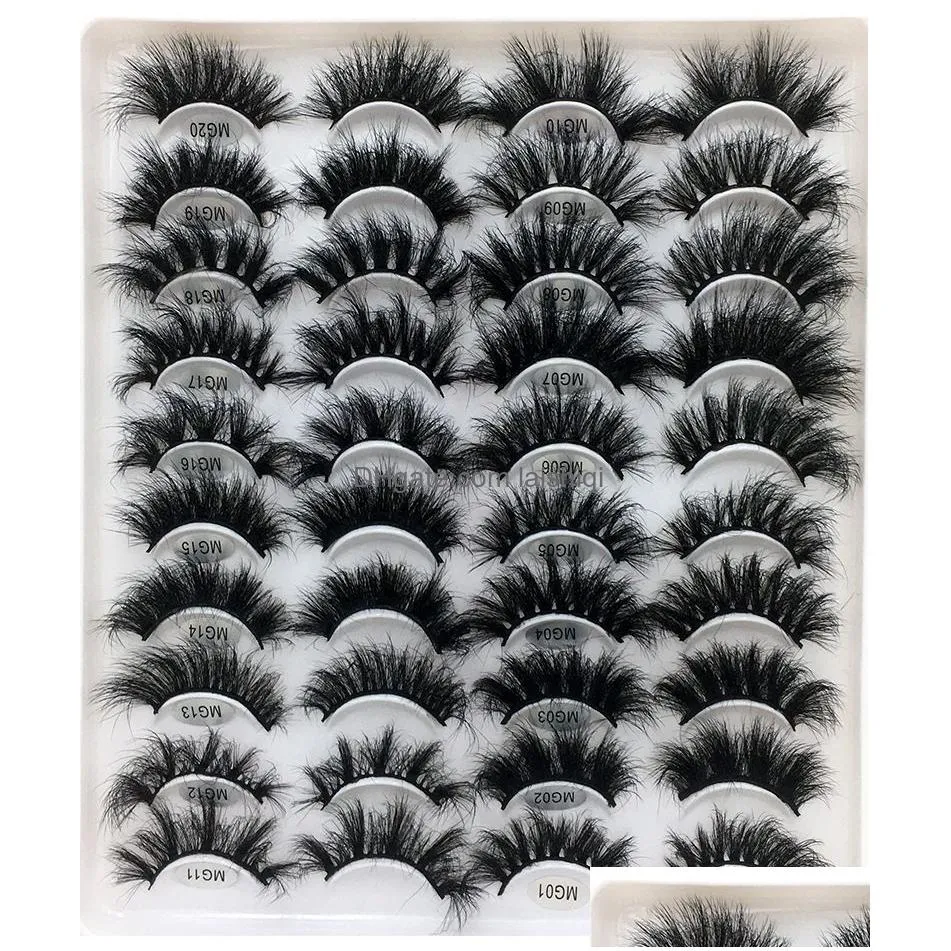  8d false eyelashes mink hair messy deep-fried thick roll up a pair of eyelash eyelashes loaded tweezers wholesale