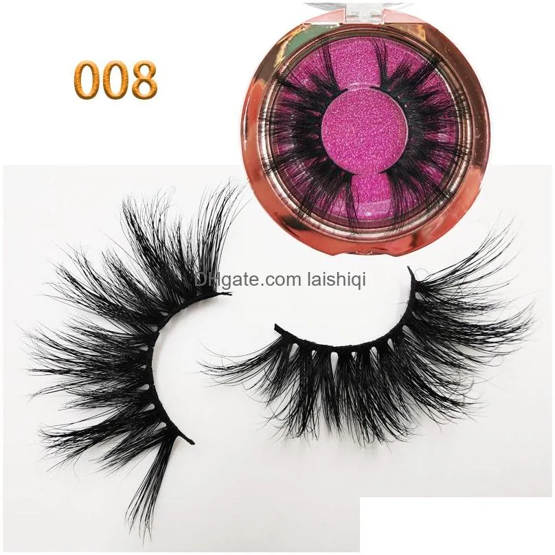 False Eyelashes Wholesale Falseeyelashes 25Mm 5D Mink Bk Fl Strip Lashes 3D 10/30/50/100Pairs Custom Logo Drop Delivery Health Beaut Dhslg