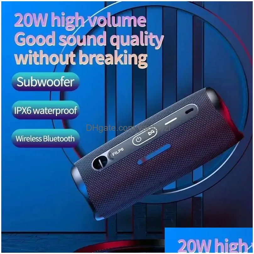 portable speakers flip 6 wireless bluetooth speaker mini portable ipx7 waterproof outdoor stereo bass music