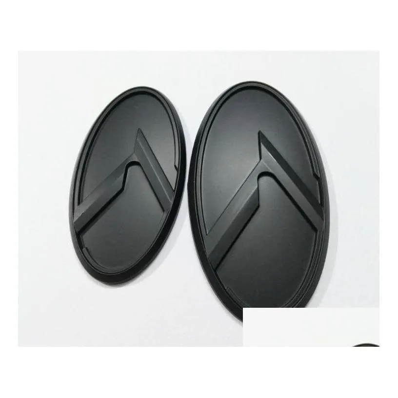 Car Stickers 2Pcs New 3D Black K Logo Badge Emblem Sticker Fit Kia Optima K5 2011Car Emblems1331716 Drop Delivery Mobiles Motorcyc Otnua
