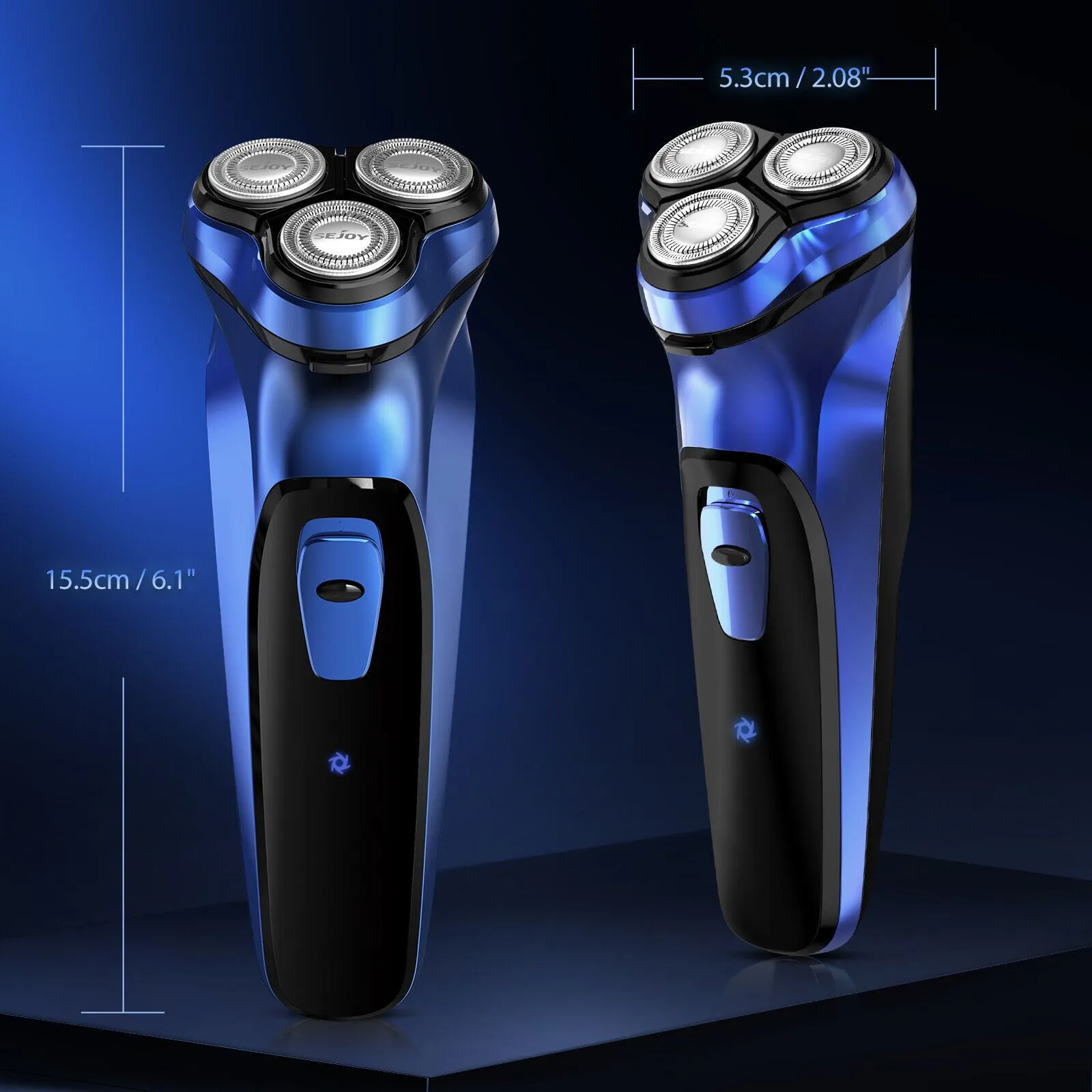 Men Rechargeable Electric Shaver -up Trimmer Rotary Razor Beard Shaving