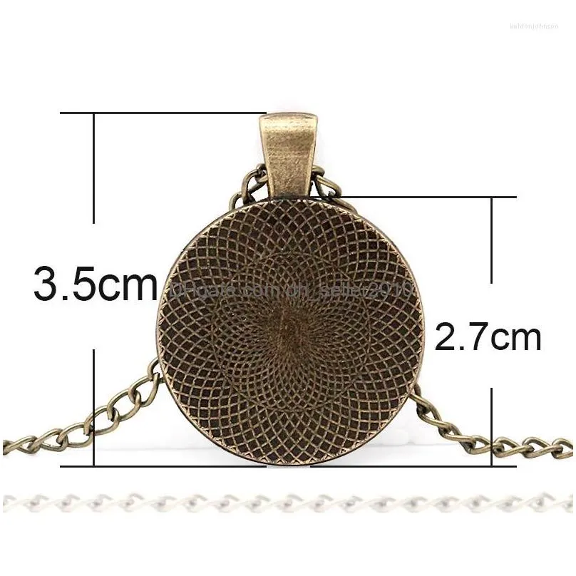 Pendant Necklaces Fahsion Twee Constellations Pattern Glass Dome Necklace Men Women Charm Jewelry Accessories Drop Delivery Dhphb