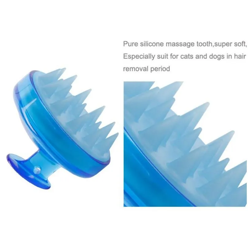 Silicone Bath Brushes Head Body Scalp Massage Brush Shampoo Hair Washing Comb Bath tools Spa Massage Brush