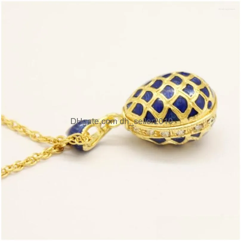 Pendant Necklaces Suitable For All Brands Of Scales Russian Egg Blue Necklace Making Womens Handmade Jewelry Drop Delivery Dhnbn