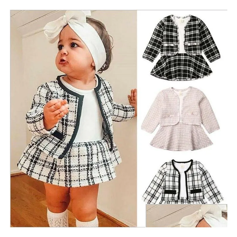 1-6 years old quality material designer two pieces of clothes and coats beatufil fashionable toddler girl suits cute little baby girl