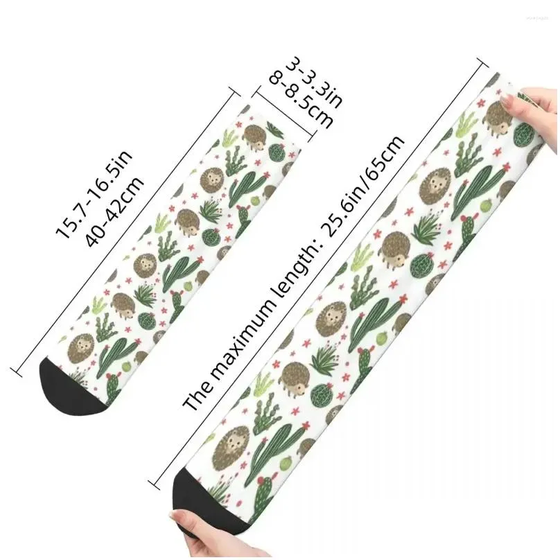 Men`s Socks All Seasons Crew Stockings Prickly Friends Harajuku Fashion Hip Hop Long Accessories For Men Women Birthday Present