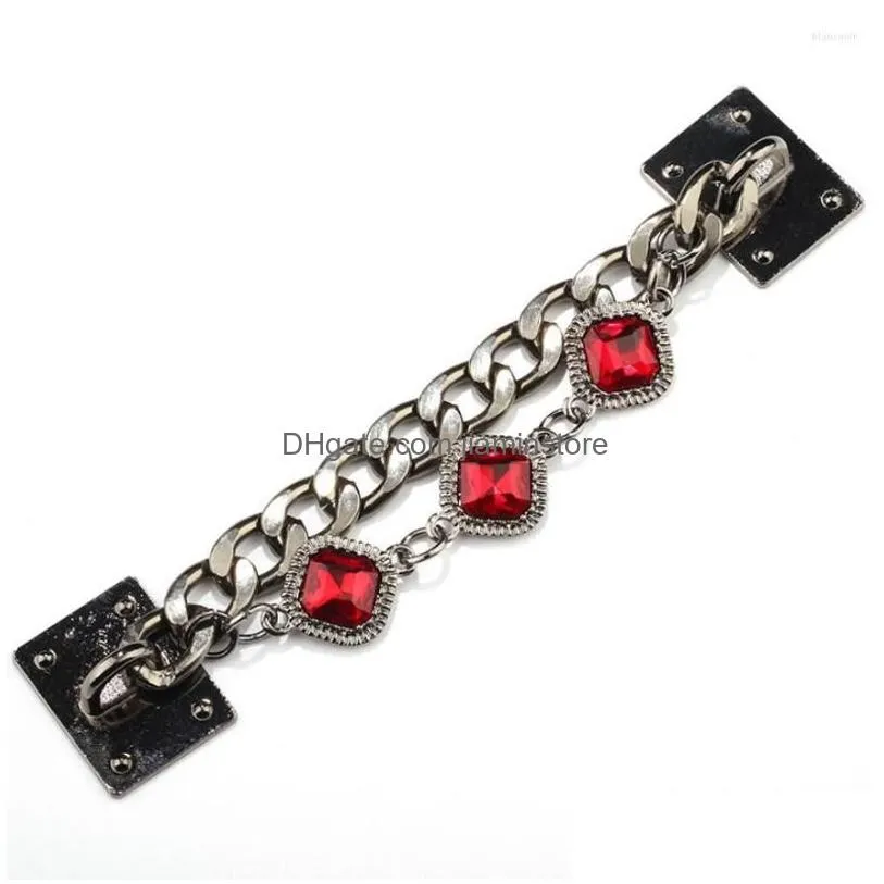 Chain Link Bracelets Mobile Phone Wrist Net Red Model Stick Drill Diy Accessories Beauty Drop Delivery Jewelry Dh0M3