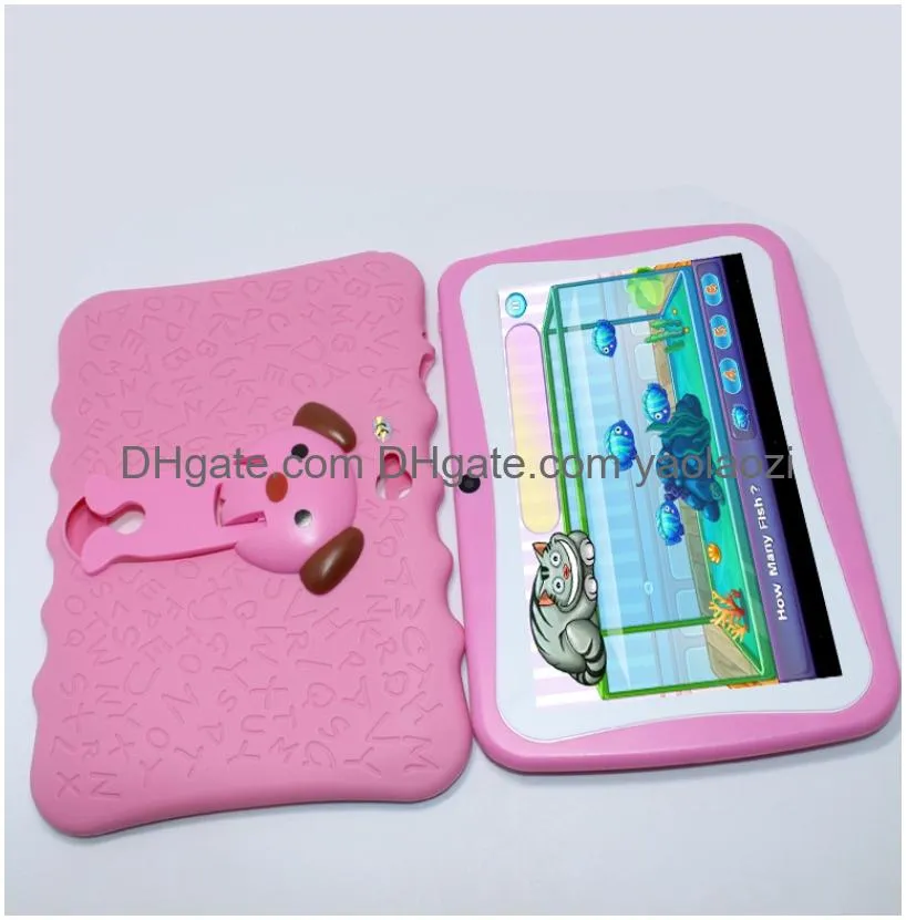 Tablet Pc Cwowdefu 7 Inch Children Tablets Android 12 Quad Core Wifi6 Learning For Kids Toddler With App Drop Delivery Computers Netw Dh1P6