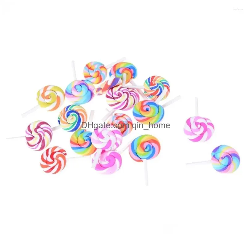 garden decorations simulation lollipops colorful lollipop candy decors resin mini rainbow bonsai ornaments