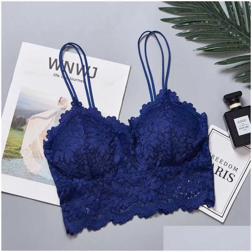 Black sexy bra plus size lace bra Women`s underwear seamless sexy bralette top push up crop top invisible Brassiere lingerie244T