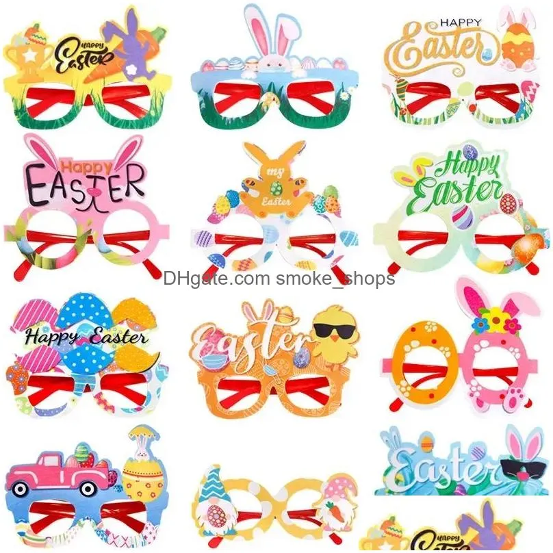 easter party glasses frame chick egg bunny happy easter p o props booth glass kids and adults spring event decor 0110