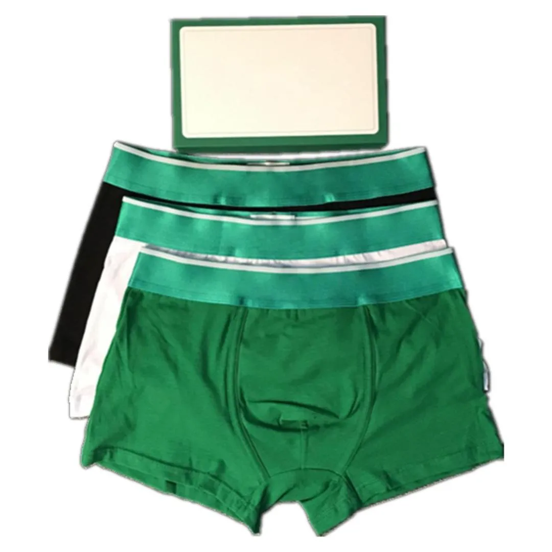 Mens boxers green Shorts Panties underpants boxer briefs cotton fashion 7 colors underwears Sent at random multiple choices wholesale Send fast Christmas gift