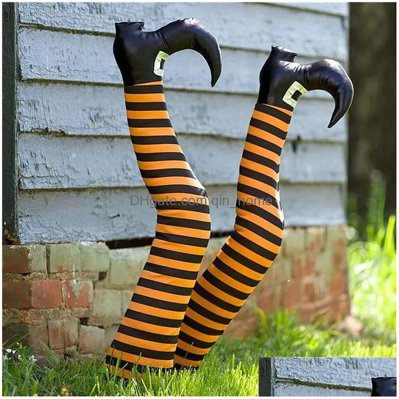 party masks halloween witch legs halloween decoration wicked novelty witch legs with shoes for home yard outdoor and indoor halloween witch