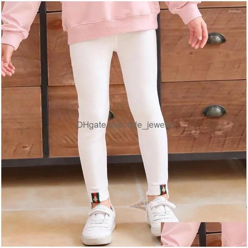 trousers girl leggings spring autumn kids pants young student fashion elasticity slim fit for 4-10 years children teen
