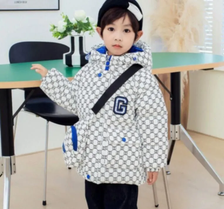 23GS winter kids designer puffer jacket baby boy hooded down jackets children coat