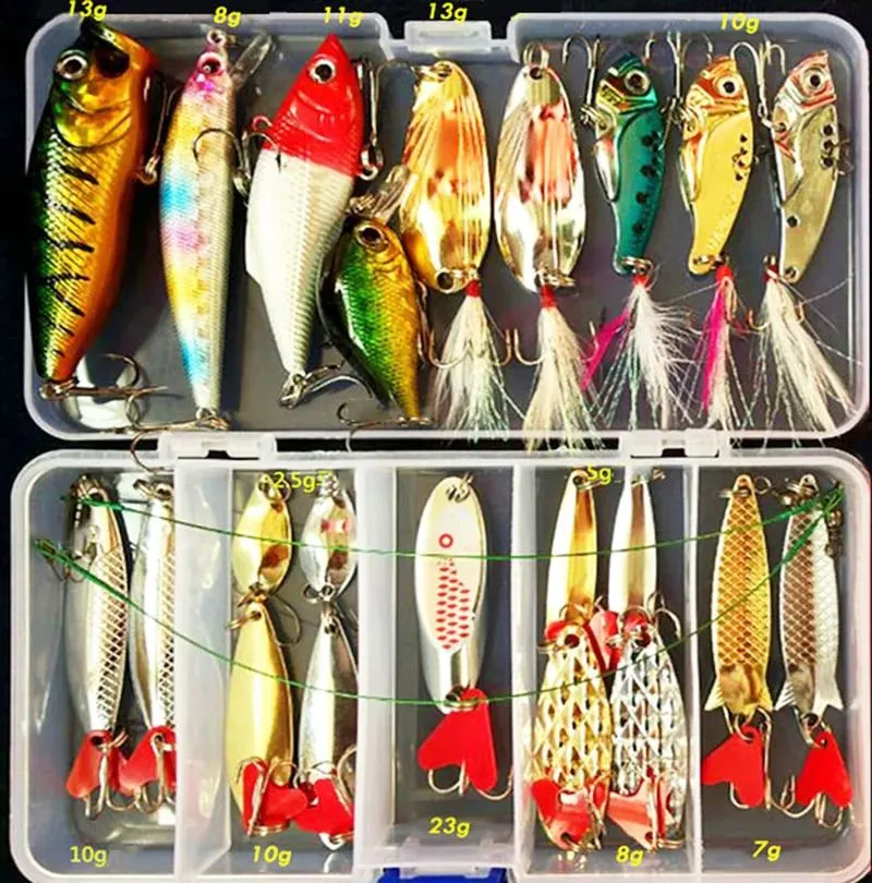 Baits Lures Kit Fishing Lures Set Hard Artificial Wobblers Metal Jig Spoons Soft Lure Fishing Silicone Bait Fishing Tackle Accessories Pesca