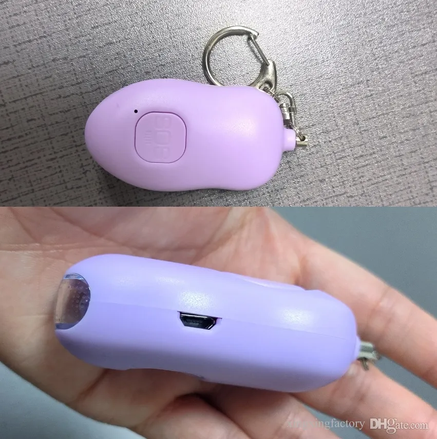 Wiederaufladbarer persönlicher Alarm Selbstverteidigung persönlicher Sicherheit Alarm 130 dB Schütze Sicherheit SICHERHEIT SCHREIBEN Laut Keychain mit LED -Licht