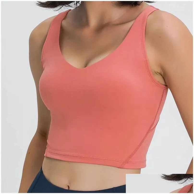 LL Align Tank Top U Bra Yoga Outfit Women Summer Sexy T Shirt Solid Sexy Crop Tops Sleeveless Fashion Vest Candy Colors