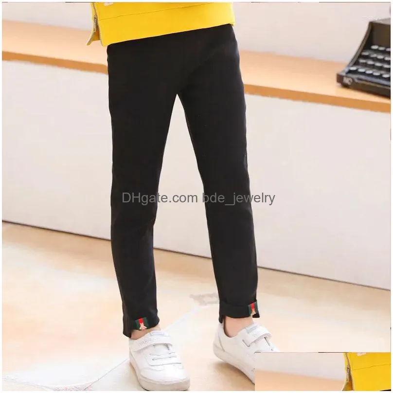 trousers girl leggings spring autumn kids pants young student fashion elasticity slim fit for 4-10 years children teen