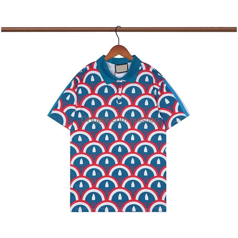 Mens Polos 2023 Summer Short Sleeve T-Shirt Designer Printed Fashion Top Shirt Casual Drop Delivery Apparel Clothing Tees S Dhvb1