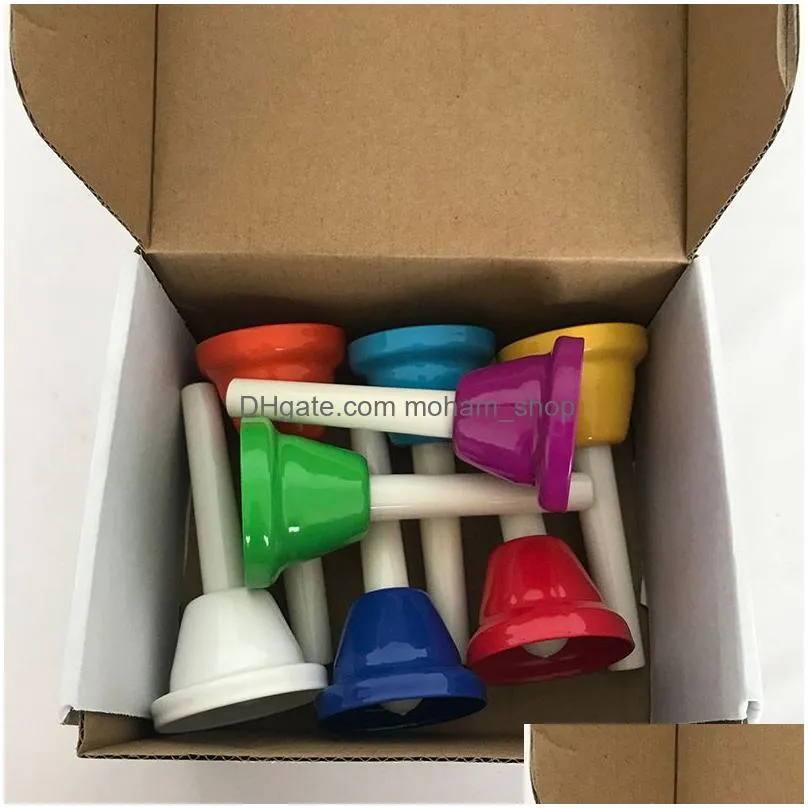 diatonic metal colorful hand percussion musical bells for classroom party