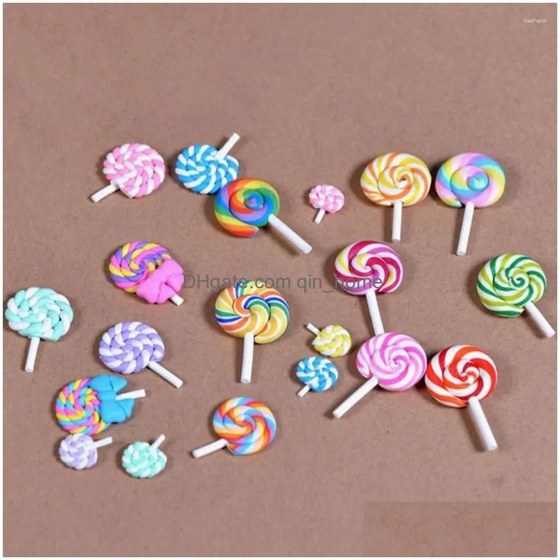 garden decorations simulation lollipops colorful lollipop candy decors resin mini rainbow bonsai ornaments