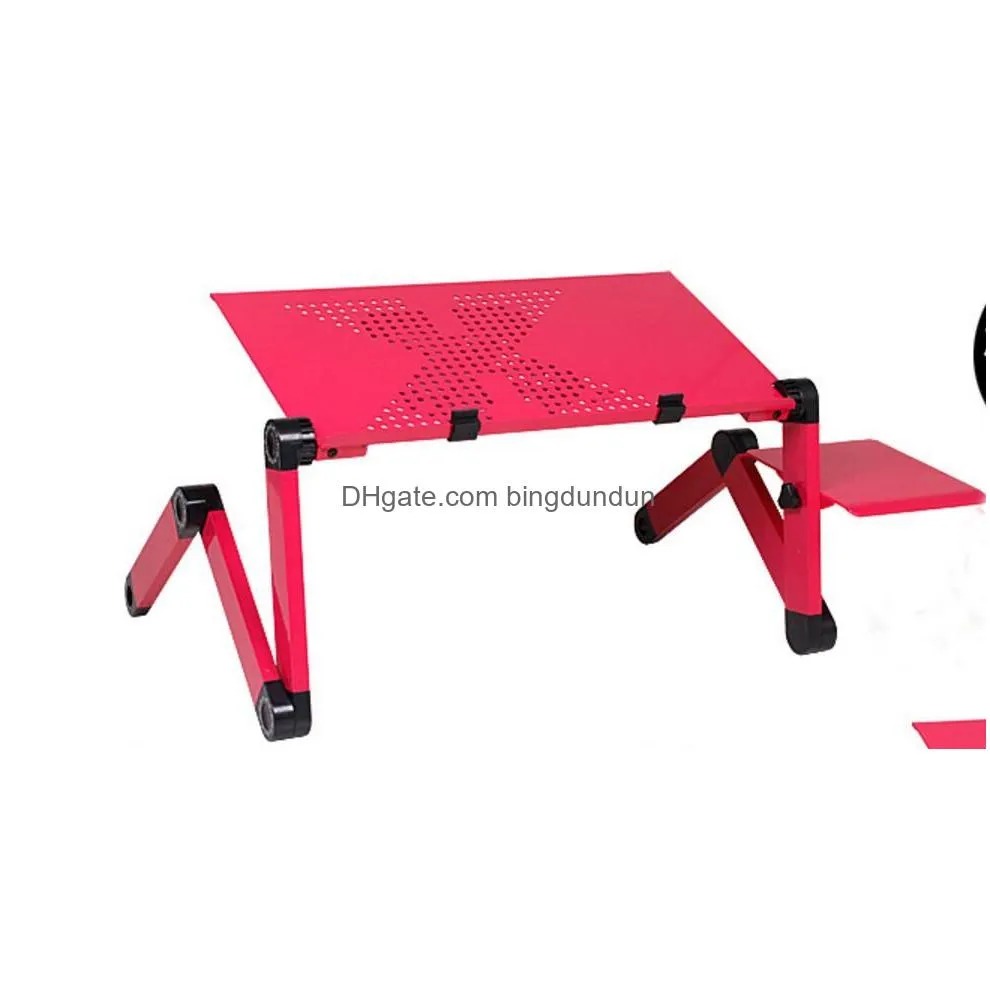 Bedroom Furniture Homdox Computer Desk Portable Adjustable Foldable Laptop Notebook Lap Pc Folding Desks Table Vented Stand Bed Tray D Dhe58