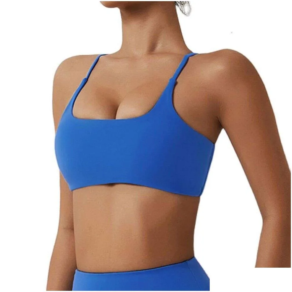 NCLAGEN Ladies Sports Bra Sexy Criss Cross Straps Back High Support Impact Yoga Underwear Running Fiess Gym Padded Bralette