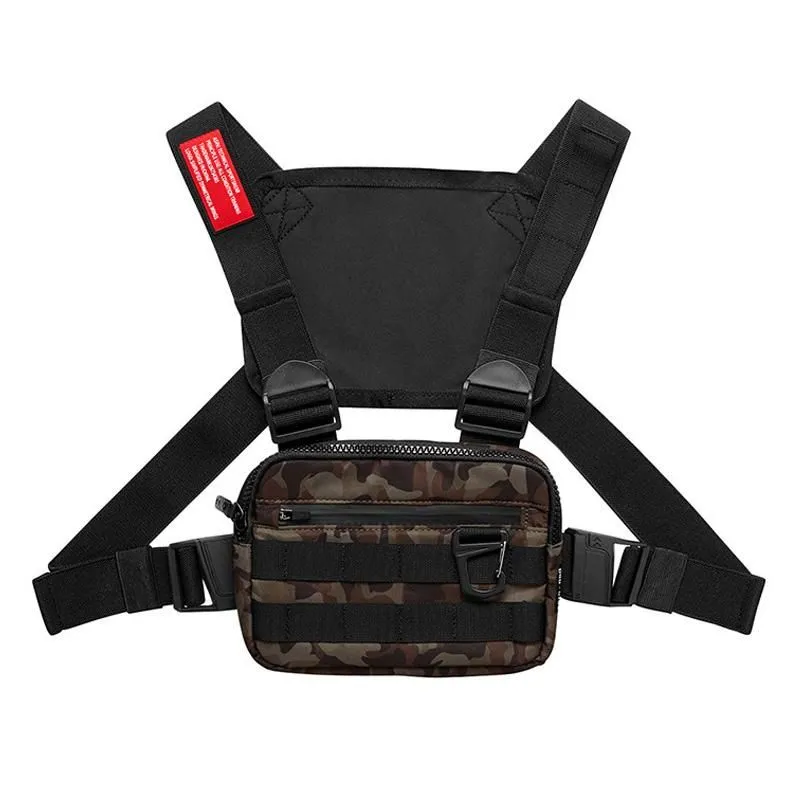 Mini Chest Bags Men Tactical Vest Reflective Safety Cycling Hiking Backpack Multi-function Travel Pocket Phone Waist Pack167y