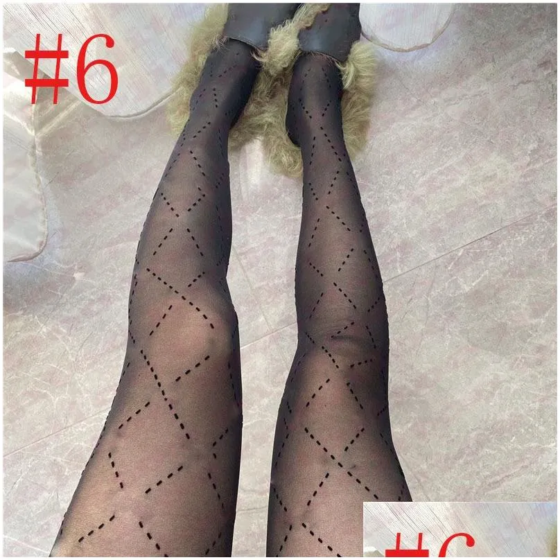 Designer Tights Stockings Womens Leggings Luxury Socks Full Letters Stretch Net Stocking Ladies Sexy Black Pantyhose For Wedding Party