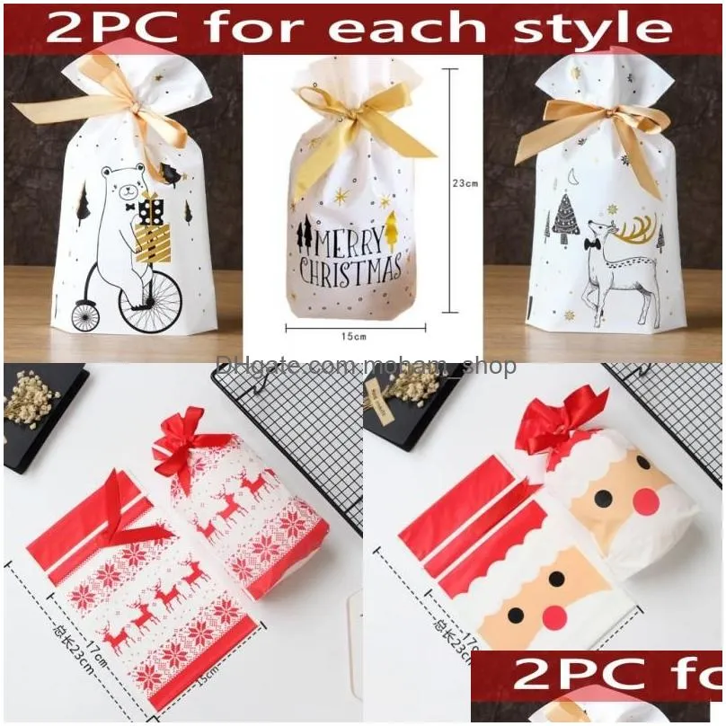 presents bags cookie santa candy gift box packaging christmas decorations year present fy5641 b1022