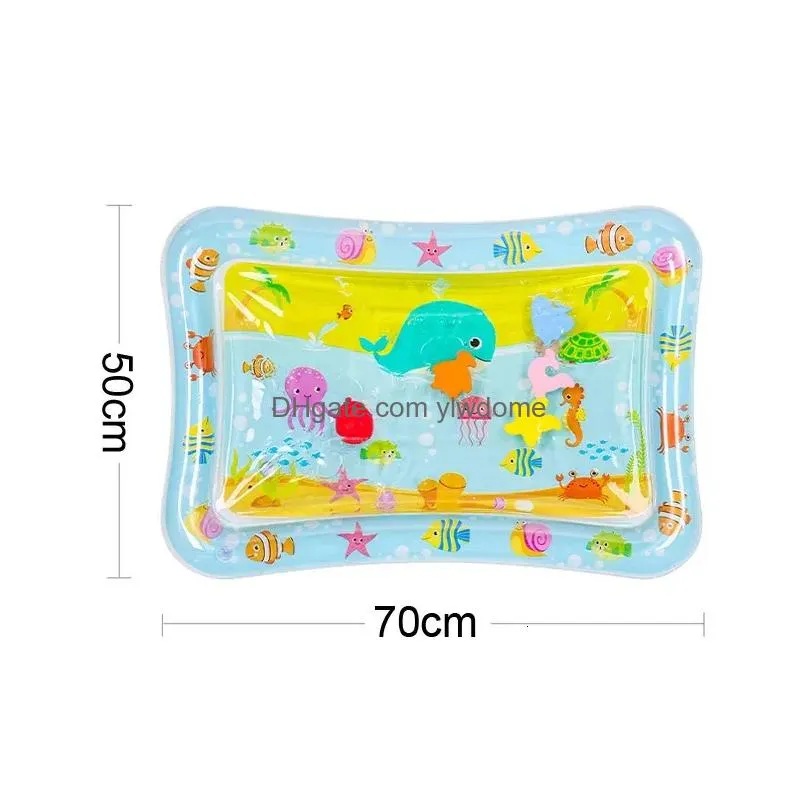 Play Mats Baby Water Mat Inflatable Cushion Infant Tummy Time Playmat Toddler For Early Education Fun Activity Kids Center Drop Deliv Dhd2C