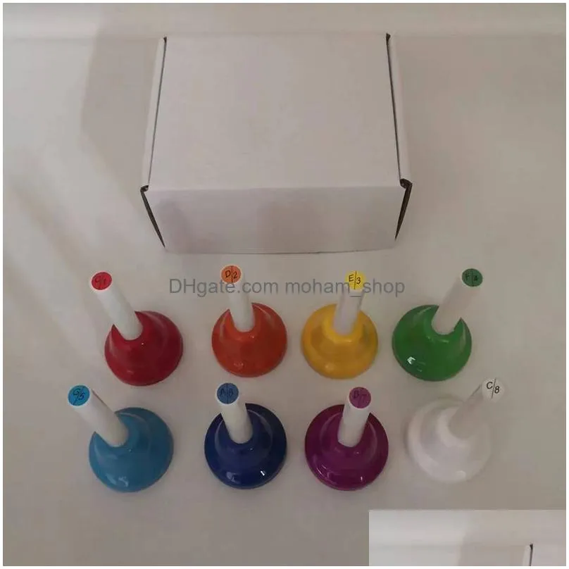 diatonic metal colorful hand percussion musical bells for classroom party