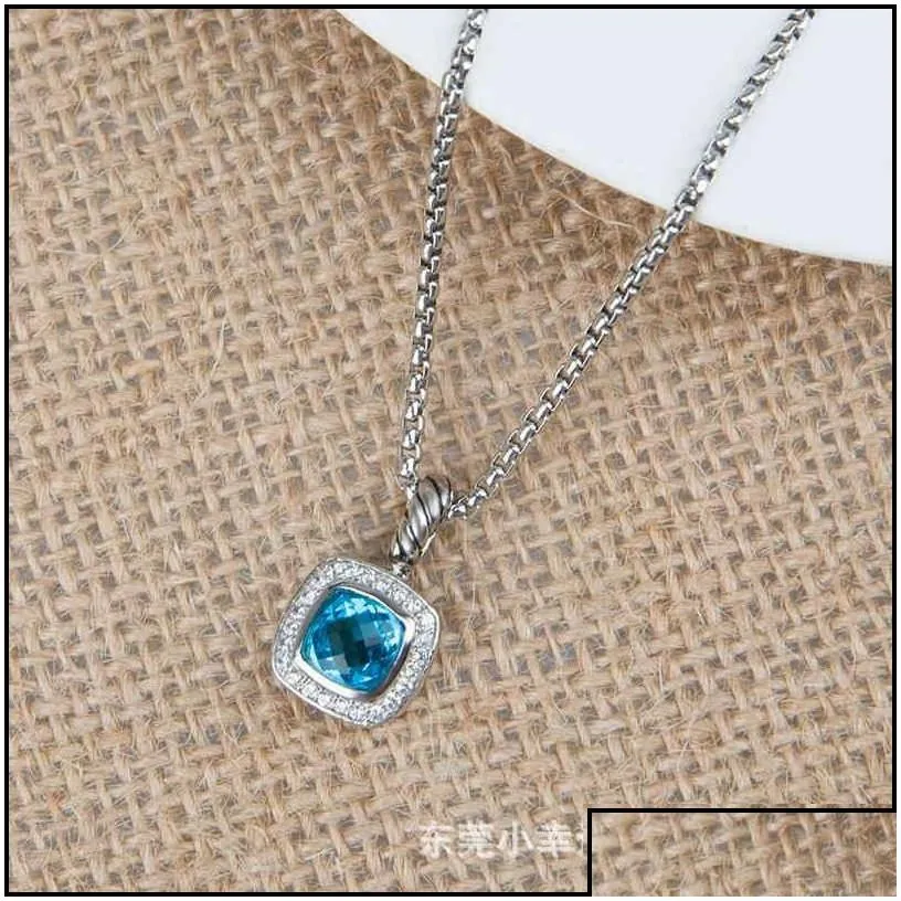 Pendant Necklaces Necklaces Men Jewelry Designers Twisted Necklace Petite Bluetopaz Black Onyx Amethyst Garnet Diamond Jewel Dhgarden