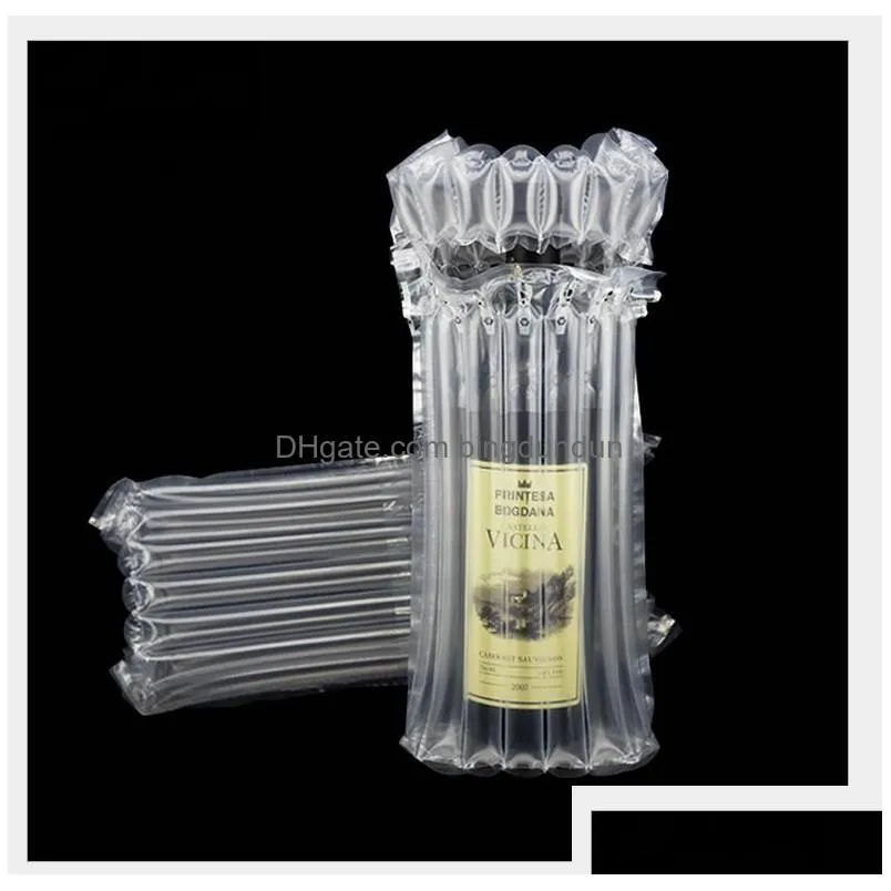 Disposable Take Out Containers Air Column Inflatable Wine Bag Cushion Bubble Glass Protected Protective Wrap For Bottle Drop Delivery Dhbee