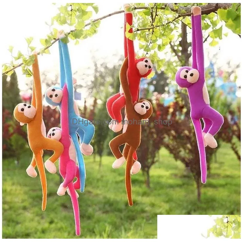 70cm hanging plush long arm monkey from to tail cute children gift doll toys gifts s