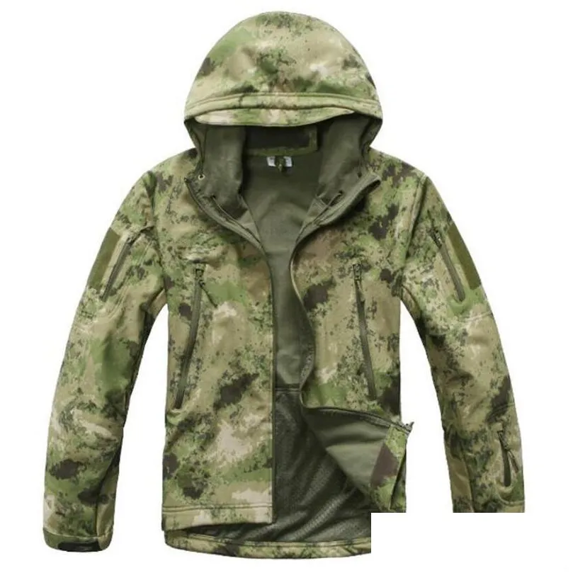Men`S Jackets Mens Tad Gear Tactical Softshell Camouflage Jacket Set Men Army Windbreaker Waterproof Hunting Clothes Camo Military And Dhjqc
